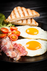 Traditional breakfast on a plate