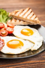 Traditional breakfast on a plate