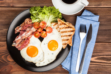 Traditional breakfast on a plate
