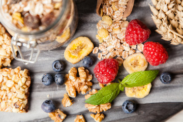 Muesli with berries
