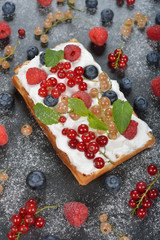 Waffles with berries