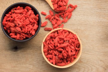 Red dried goji berries