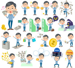 Blue clothing glass dad money