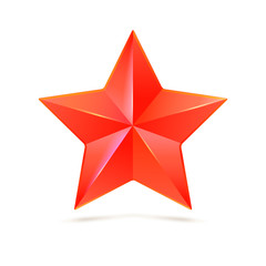Realistic five-pointed star.