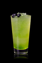 Green alcohol cocktail