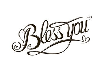 Bless you inscription