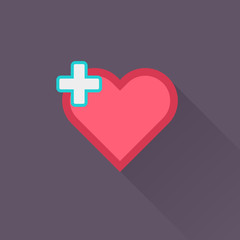 Obraz premium Vector Heart & conceptual icon