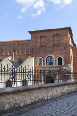 Fototapeta na wymiar Old synagogue in jewish district of Krakow - Kazimierz , Poland