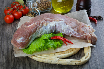 Raw pork meat