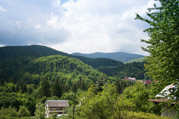 Houses in the Carpathian mountains