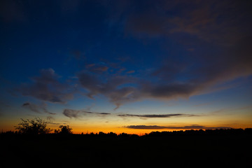 Clouds at sunset in the sky.