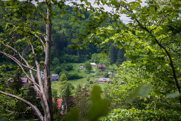 Houses in the Carpathian mountains