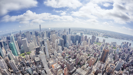 wide angle image of a New York Manhattan