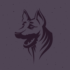 German Shepherd line head.