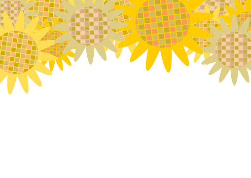 ひまわり イラスト 背景 素材 Stock ベクター Adobe Stock