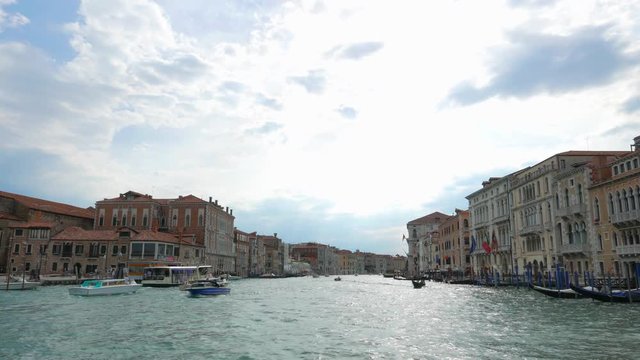 POV of Grand Chanal tour in Venice Italy