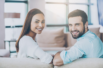 Obraz premium Cheerful loving couple.