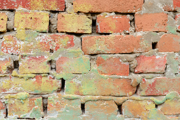 Brick texture with scratches and cracks