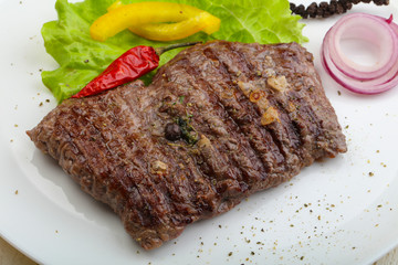 Grilled beef steak
