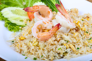 Fried rice with prawn