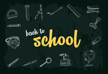 School accessories. Pictures collection