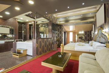 Interior of a luxury hotel room