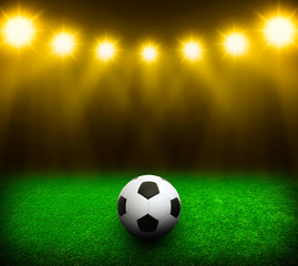 Soccer ball on stadium