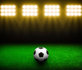 Soccer ball on stadium