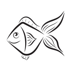 Fish icon isolated illustration
