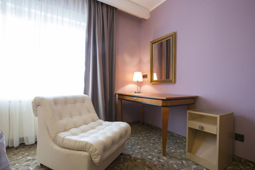 Modern hotel room interior