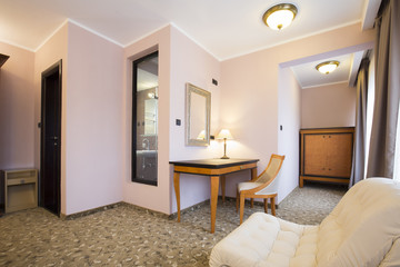 Elegant hotel bedroom interior