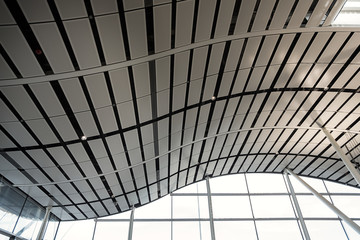 Modern of metal roof structure of modern building