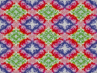 Kaleidoscopic low poly circle style vector mosaic background