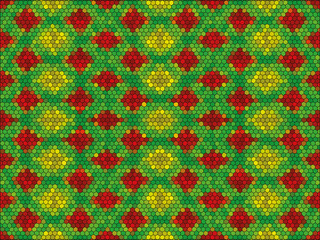 Fototapeta na wymiar Kaleidoscopic low poly circle style vector mosaic background