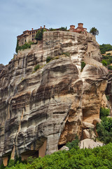 The Orthodox medieval monastery on top rock Meteora.