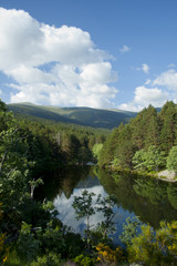 Fototapeta premium Valhondillo dam in Guadarrama range