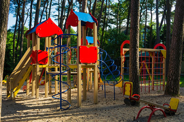 children's summer playground at public park