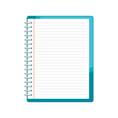 Blue notebook icon, vector illustration graphic design isolated icon.