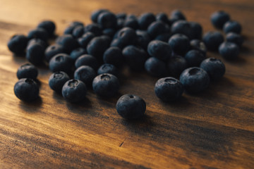 Ripe blueberry pile