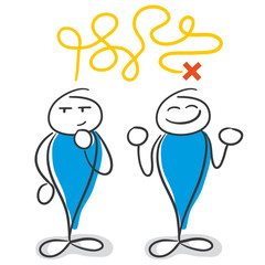 Stick Figure Series Blue / Ziel