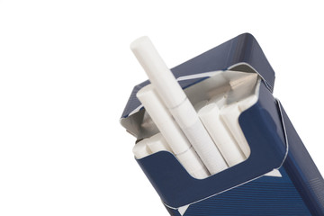 Box of cigarettes, isolated on a white