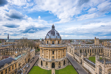 Radcliffe Camera and the view of Oxford from St. Mary's Church, Oxford, Oxfordshire