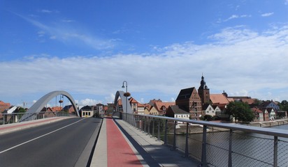 Panorama Havelberg / Blick von der Sandauer Brücke auf die Stadtinsel Havelberg