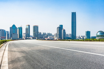asphalt road of modern city,shanghai