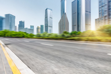 Fototapeta premium asphalt road of modern city,shanghai