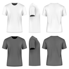 Men short sleeve round neck t-shirt - obrazy, fototapety, plakaty