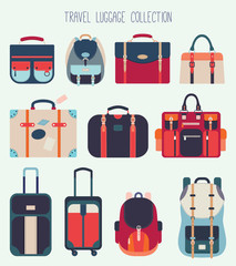 Travel luggage collection (vector design)
