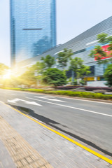 asphalt road of modern city,china