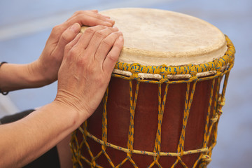 hands and drum