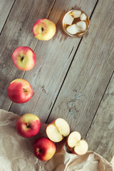 juice with ice and apple